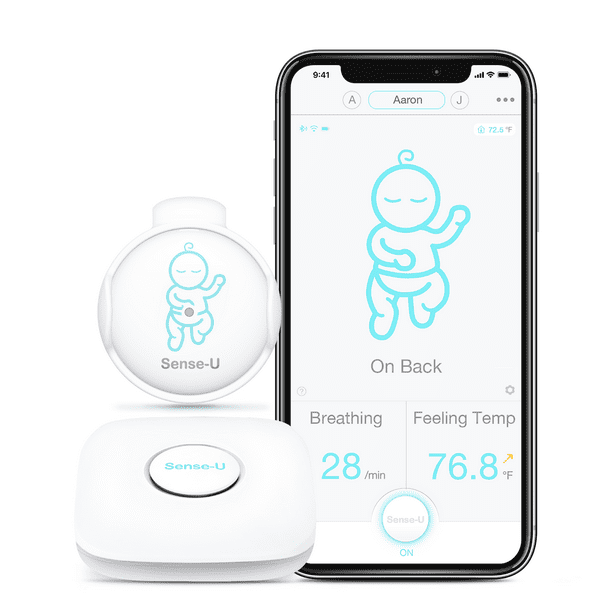 Sense-U Baby Breathing Monitor 3: Monitors Infant Breathing Movement,  Rollover, Feeling Temperature and Baby Room’s Temperature, Humidity Level  with