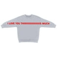 thumbnail image 5 of FUZHIQ I Love You This Much Couple Matching Pullover Sweatshirts Hug Fit Unisex Oversized Casual Crewneck Sweatshirt Cozy Hug-Worthy Tops for Couples, 5 of 7
