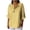 #261-Yellow, variant on Craaazy Women Plus Size Tops Loose Fit Plaid V Neck Single Button 3/4 Sleeve Casual Shirts for Daily Wear Gift