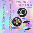 thumbnail image 3 of 30 Pcs Beadable Keychains Set,10 Beads Blank Keychain10 Sealable Pouches 10 Thank You Cards with 50 Decorative Beads, 3 of 7