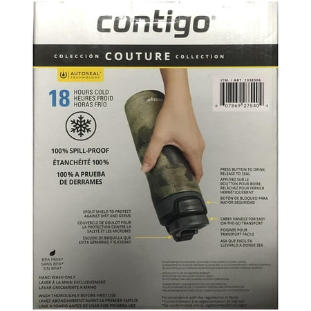 contigo stainless steel pk bottle water insulated 20oz autoseal vacuum couture