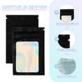 thumbnail image 3 of Uxcell Foil Pouch Bags Packaging Clear Window Resealable Sample Bag for Small Business Party Black 7.87 x 11.81 inch, 3 of 6