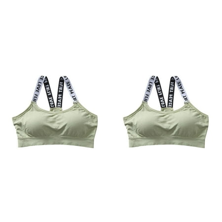 2 Pack Women Sports Bra Tops For Gym Top Fitness Yoga Female Pad Sportswear Vest Tank Tops Sport Push Up Bralette Metallic Top Women Fitted Shirt Satin Top for Women Crop Tops with Designs Womens