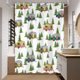 thumbnail image 3 of Shower Curtain for Camper, Happy Camper Stall Shower Curtain, Travel Trailer Camping RV Shower Curtains, Waterproof Fabric Small Size Narrow Shower Curtain with Hooks, 47X64IN, 3 of 6