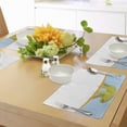 thumbnail image 4 of Ambesonne Sloth Place Mats Set of 4, Underwater Wildlife Fauna, Standard Size, Pale Blue Khaki Orange, 4 of 6