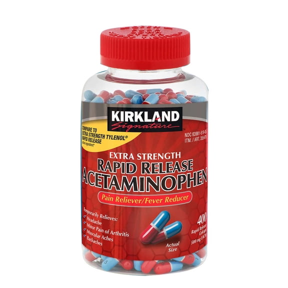 Signature Rapid Release Acetaminophen 500 mg., 400 Gelcaps
