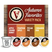 Victor Allen's Autumn Favorites K-Cup Coffee Pods Variety Pack, 96 Count for Keurig 2.0 Brewers - (Apple Crumb Donut, Pumpkin Spice, Pecan Pie, Cinnamon Bun)