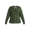 thumbnail image 5 of Time and Tru Women's and Women's Plus Cable Knit Cardigan Sweater, Lightweight, Sizes XS-4X, 5 of 5