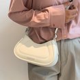 thumbnail image 1 of Bolso de hombro para mujer, Bolso cruzado de PU, elegante Bolso de media luna, embrague femenino (blanco), 1 of 7