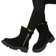 thumbnail image 5 of Botas de nieve de talla grande para mujer, zapatos de invierno con forro polar para mujer, botas cálidas, zapatos de algodón, 5 of 5