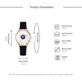 thumbnail image 4 of Reloj de pulsera de cuarzo con esfera de aleación simple para mujer de moda de ocio (negro), 4 of 4