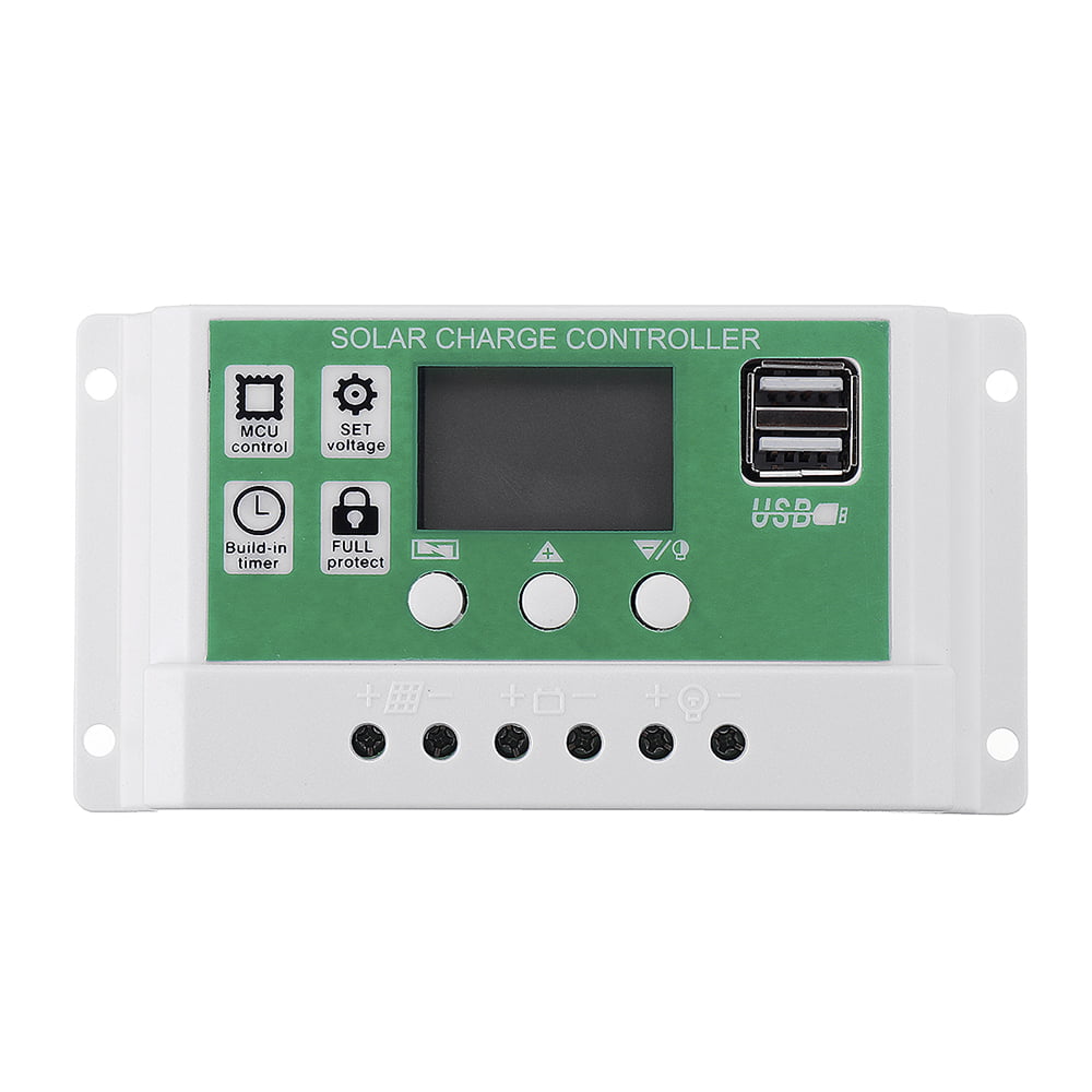 Digital LCD Solar Laderegler Regler 2 USB Controller Regulator 12V/24V 20A PWM 