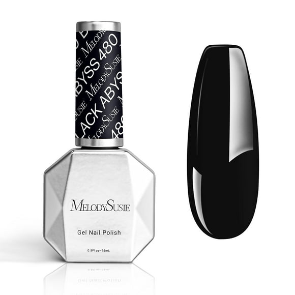Esmalte de uñas en gel MelodySusie Black Abyss Color 15 ml UV/LED