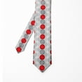 thumbnail image 2 of Necktie, Overlapping Retro Shapes, 3.7", Pale Grey Red, by Ambesonne, 2 of 4