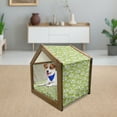 thumbnail image 3 of Hummingbirds Pet House, Birds Pattern on Floral Background Springtime Garden Wings, Outdoor & Indoor Portable Dog Kennel with Pillow and Cover, 5 Sizes, Lime Green Blue Cream, by Ambesonne, 3 of 5