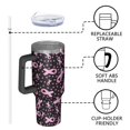 thumbnail image 4 of Pink Ribbon Breast Tumbler with Handle and Lid,40oz Double Wall Vacuum Insulated Tumbler,Cups Gift for Women and Men, 4 of 7