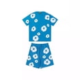 thumbnail image 4 of Marca de moda estadounidense DENIM TEARS La misma camiseta holgada de manga corta de kapok con estampado completo de Pei Yepantalones cortos naranjas, 4 of 5