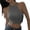 Grey, variant on Beach Vacation Clothes for Women Crop Top Compression Shirt Bra Tops Crack Tops Crazy Chicken Lady Top Bulk Pack Womens Checke Women Little Year 10 Memory Foam Colla Sleeveless Blouses Black One Size