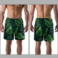 thumbnail image 3 of luoweisi Men's Beach Shorts Quick Dry Swim Trunks with Mesh Lining Tropical Leaves M, 3 of 5