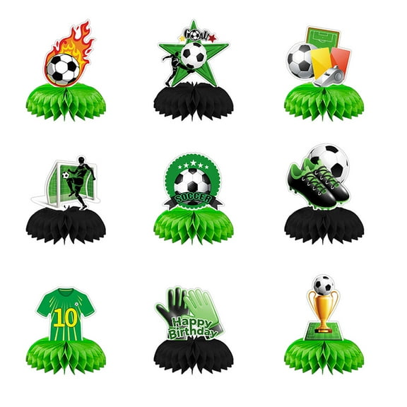 OATIPHO Honeycomb Football Ornament Assorted Color for Themed Party Decor 1Set