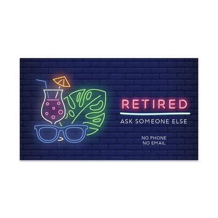 Koyal Wholesale Funny Retirement Business Cards, Ask Someone Else Cocktail Retired Business Cards for Women, 100-Pack