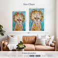 thumbnail image 3 of Elephant Stock Chicken Lola Polish Chicken Wall Art - Vertical Canvas Wall Art - Living Room Wall Decor - Animal Canvas - Teal And Orange Decor By Hippie Hound Studios - 26" x 39", 3 of 4