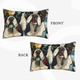 thumbnail image 2 of Zufioo Colorful Bulldog Duo Print Double-sided Plush Pillow Cover,Decorative Pillow Protector without Pillow Core, Suitable for Sofa, Bedroom, Car-20"x30", 2 of 6