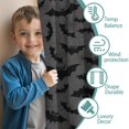 thumbnail image 3 of Blackout Kids Curtains,Gray Halloween Bats and Spider Webs Childrens Insulated Curtains Set Of 2,Bedroom Essentials,Toddler Room Decor 42"x84", 3 of 5
