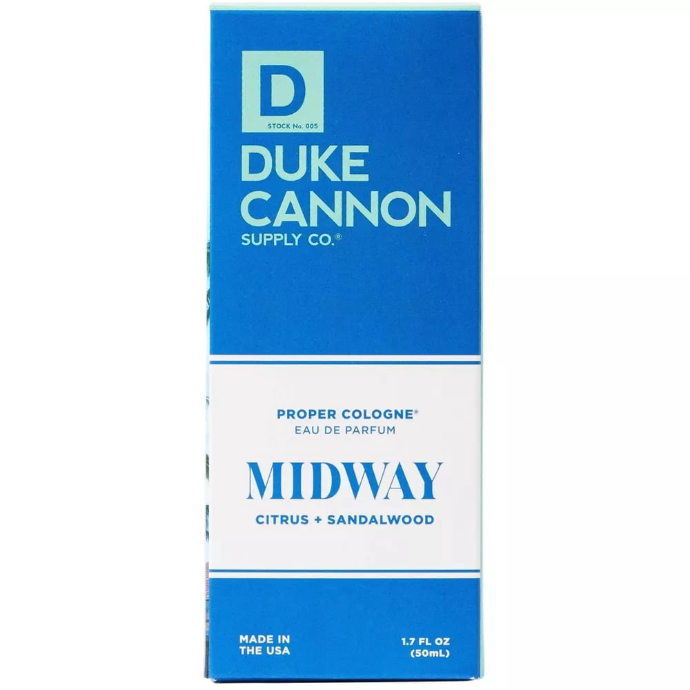 Duke Cannon Men's Midway Proper Cologne - Citrus + Sandalwood Scent - 1.7 fl oz