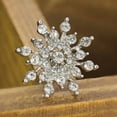 thumbnail image 4 of Soumake 1 Pair Women Fashion Elegant Snowflake Rhinestone Earrings Ear Studs Jewelry Gift For Daily Wear Fashion, 4 of 8