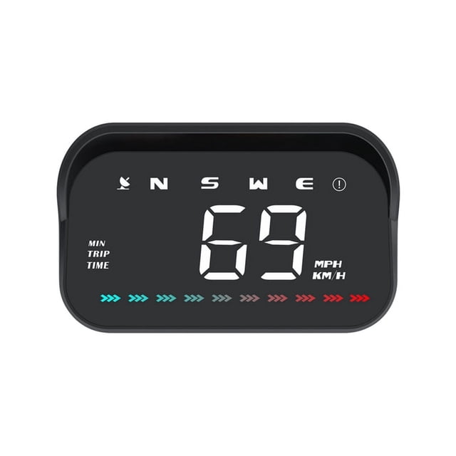Car Heads Up Display, GPS Speedometer, Universal Car HUD with Speed MPH, Compass Direction, Overspeed Alarm HD Display