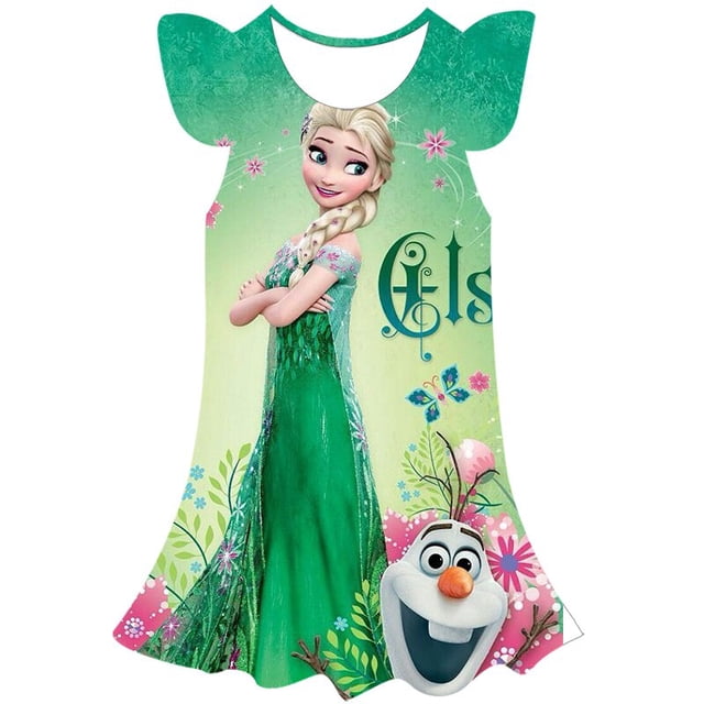 Vestido de Elsa de Frozen de Disney, vestido de princesa Elsa para niñas, vestidos de fiesta de Navidad, ropa de Frozen para niñas, ropa para niños pequeños 9T Gao Jinjia LED