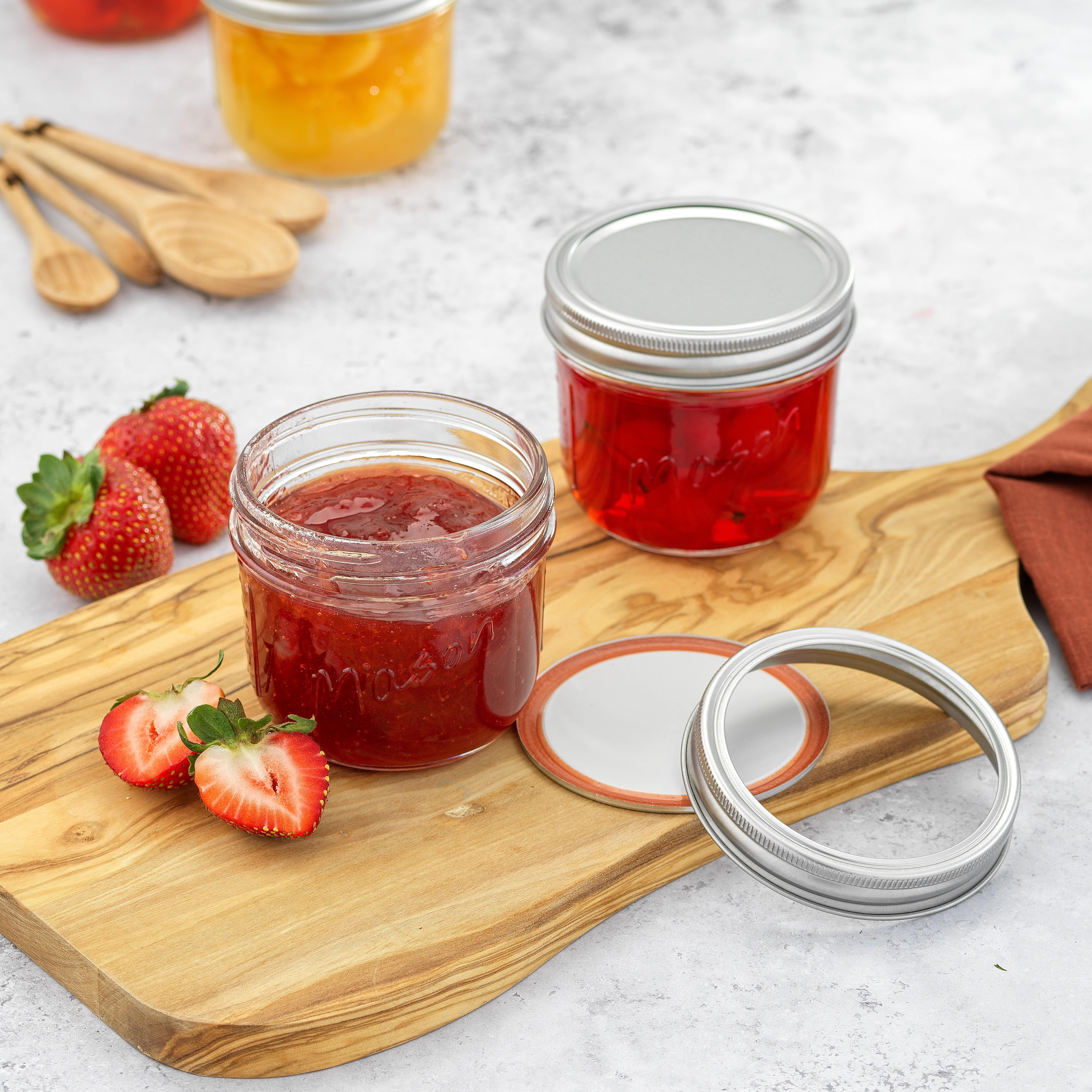 QAPPDA Mason Jars,Glass Jars With Lids 8 oz,Canning Jars For Pickles And  Kitchen Storage