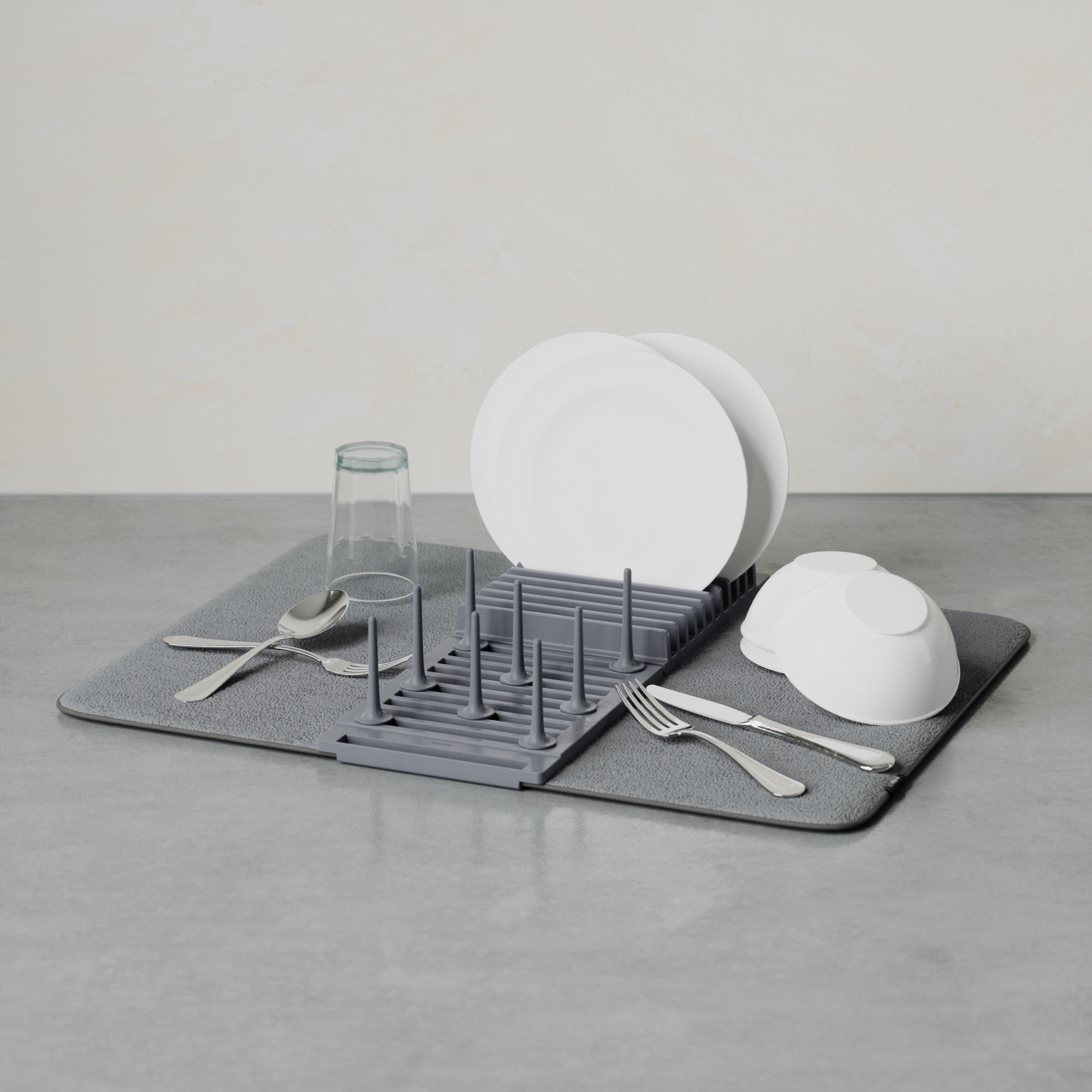 Umbra Udry Dish Rack with Drying Mat - Macy's
