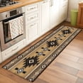 thumbnail image 3 of Brown Southwest Large Area Rugs for Bedroom Living Room, Soft Non Slip Carpet Bedside Rug, Boho Aztec Ethnic Abstract Geometric Rectangular Floor Cover Kitchen Accent Rug 2'x6' for Dining Room/Office, 3 of 9