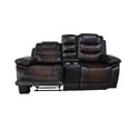 thumbnail image 3 of New Classic Furniture Nikko Leather Console Loveseat w/ Power Footrest in Brown, 3 of 9