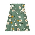 thumbnail image 6 of Miqool Women's Boho Floral Flowy Skater Skirt Casual Elastic High Waisted Ruffle Tiered Flared Mini Skirts Summer Beach Skirt, 6 of 6