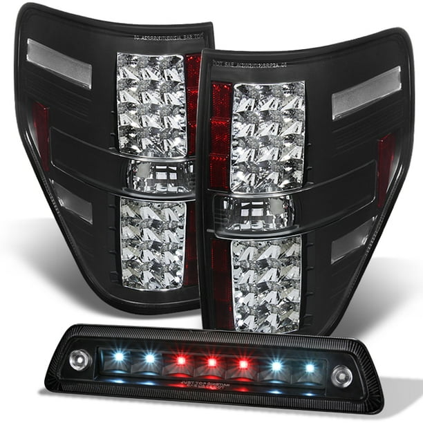 Fits 20092014 Ford F150 F150 Black LED Tail Lights + SMD LED 3rd