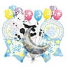 14 pc Cow Jumped Over the Moon Balloon Bouquet Baby Boy Welcome Home Shower Moo