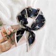 thumbnail image 2 of UJNDER Womens Versatile Cashew Floral Pattern Long Silk-like Scarf for Neckline Hair Tie Wrap and Fashion Decoration Neck Scarf for Women,01_Dark Blue,One Size, 2 of 3