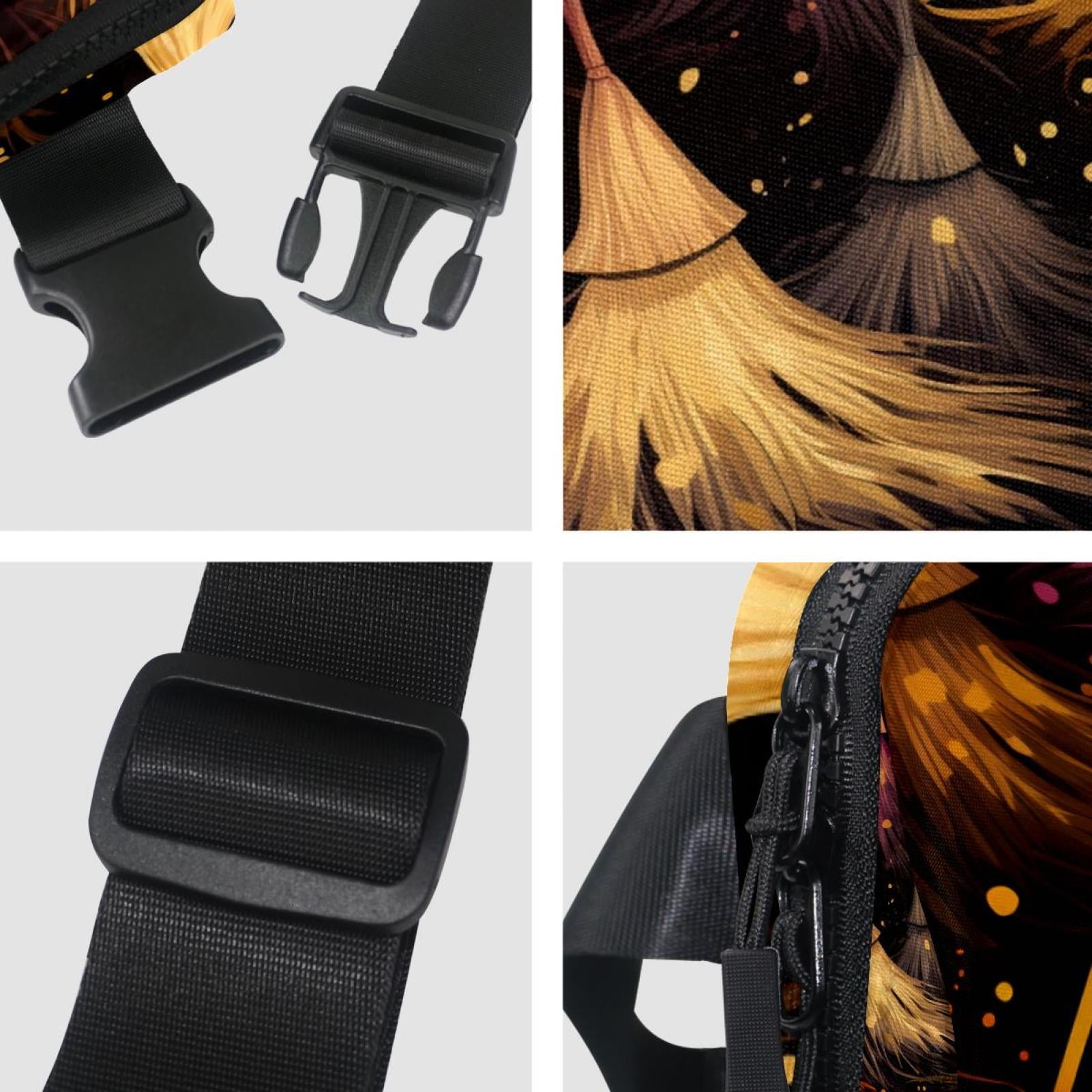 Halloween broomsticks Lightweight Adjustable Sling Bag Crossbody Bag Waist Bag with Extension Strap Unisex