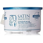 Satin Smooth Titanium Blue Thin Film Hard Hair Removal Wax 14oz.