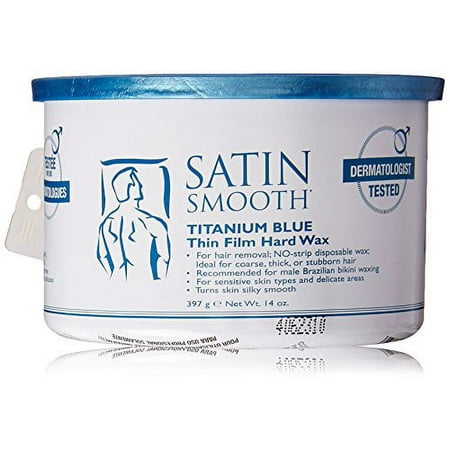 Satin Smooth Titanium Blue Thin Film Hard Hair Removal Wax 14oz.