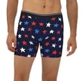 thumbnail image 2 of Salouo Watercolor Stars1 Pattern Men's Boxer Briefs, Soft & Breathable Underwear Elastic Waistband Briefs for Men,1-Pack, 2 of 7
