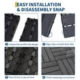 thumbnail image 5 of EuKer 9-Pack Patio Floor Tiles, 11.8" x 11.8" Waterproof Interlocking Deck Tiles for Poolside, Balcony, Backyard, Gray, 5 of 8