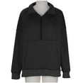 thumbnail image 6 of Mifsaly Half Zip Sweatshirt Women Lapel Long Sleeve Fashion Sweatshirts Drop Shoulder Soild Color Trendy Pullover Tops with Pockets 2025 Work Daily Lounge Outfits, 6 of 7