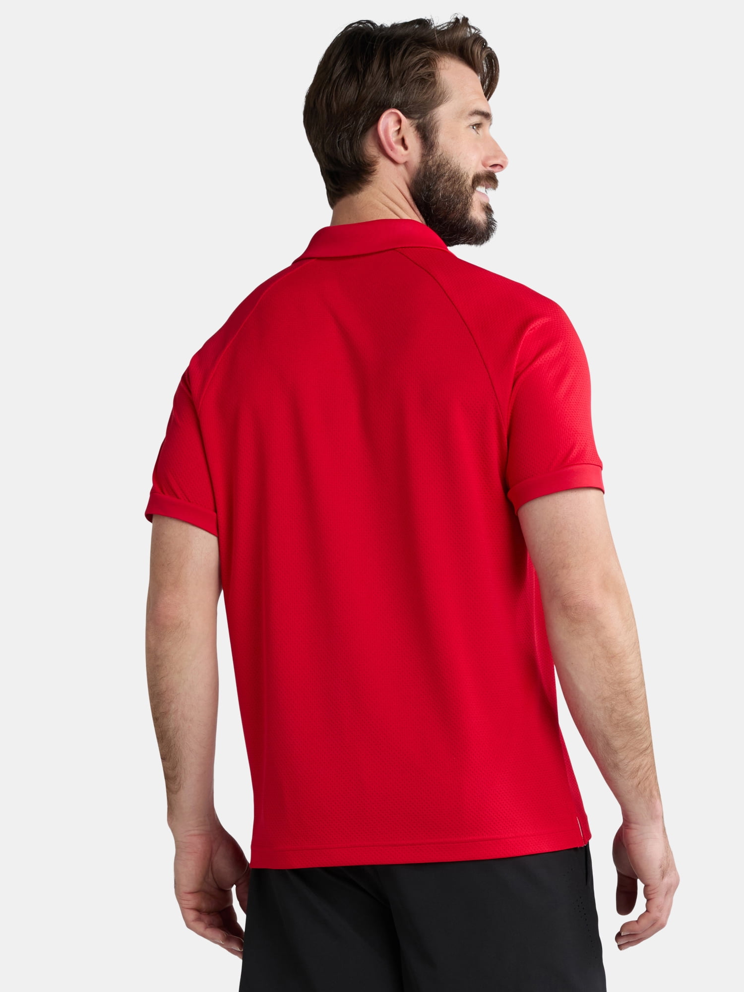 Athletic Works Men's and Big and Tall Men's Active Mesh Polo Shirt, Size XS-5XL