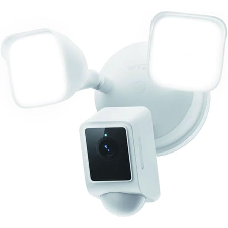 Floodlight camera 2, 2800 lumens, 2 high-definition outdoor security cameras, 160° wide viewing angle, motion-activated light, 105 decibel alarm, cloud and local storage, color night vision, wired (r