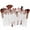 C, variant on Makeup Brushes Set , 25PCS Natural Powder Foundation Eyeshadow Blending Concealer Blusher Highlight Labeled Brushes