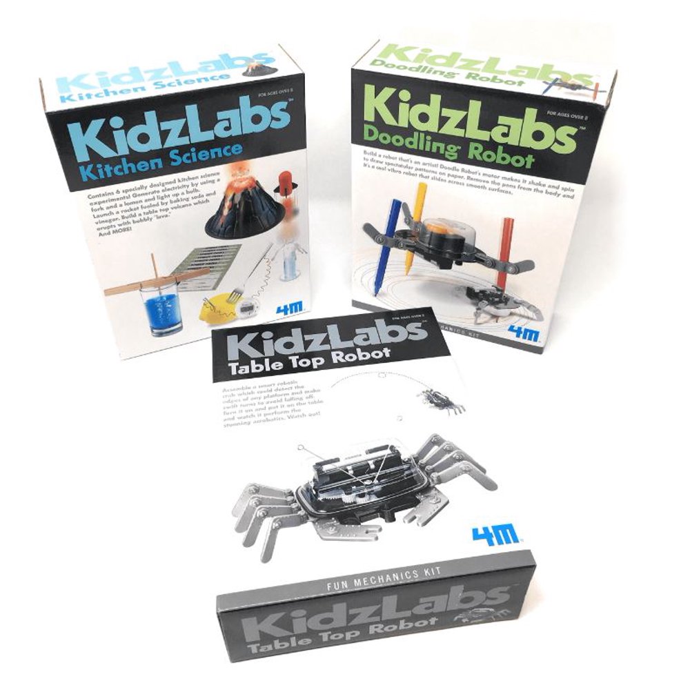 3Pack KidzLabs Kitchen Science / Table Top Robot / Doodling Robot